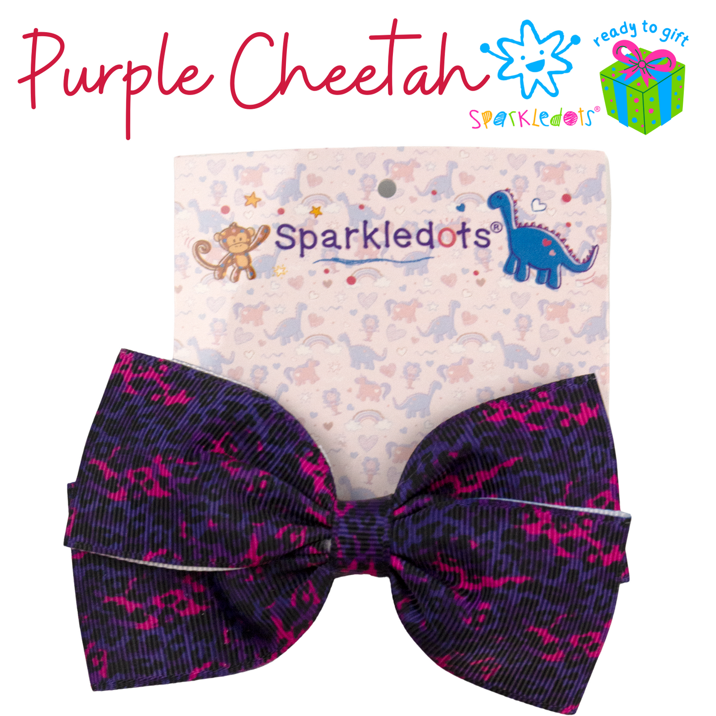 Animal Print Bow (Purple)