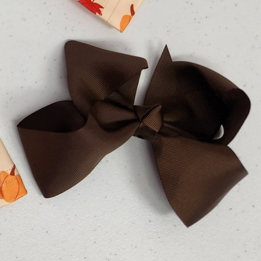 Solid Brown Hairbow