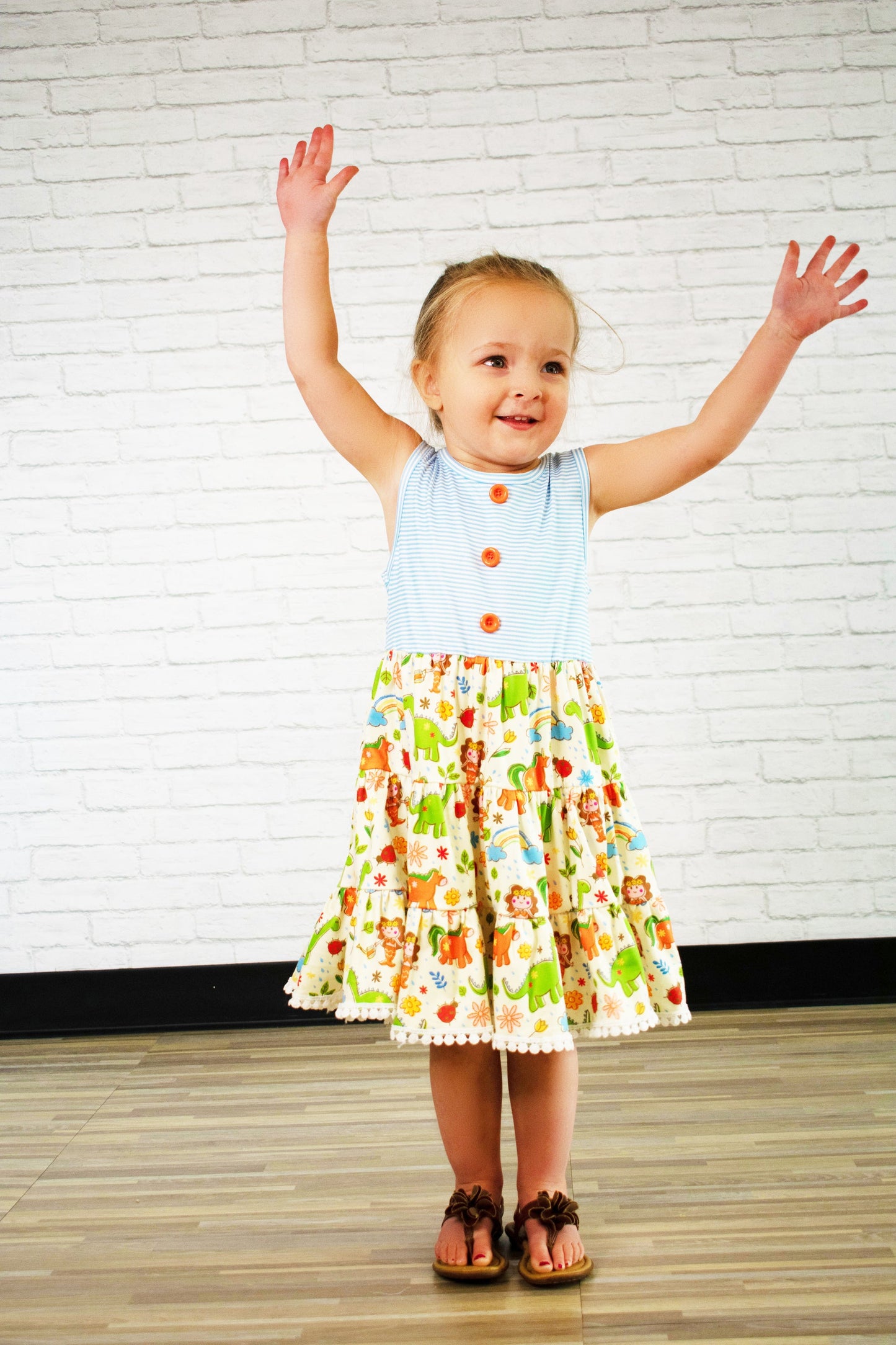 Mermaid Friends Tiered Twirly Dress & Matching Hairbow