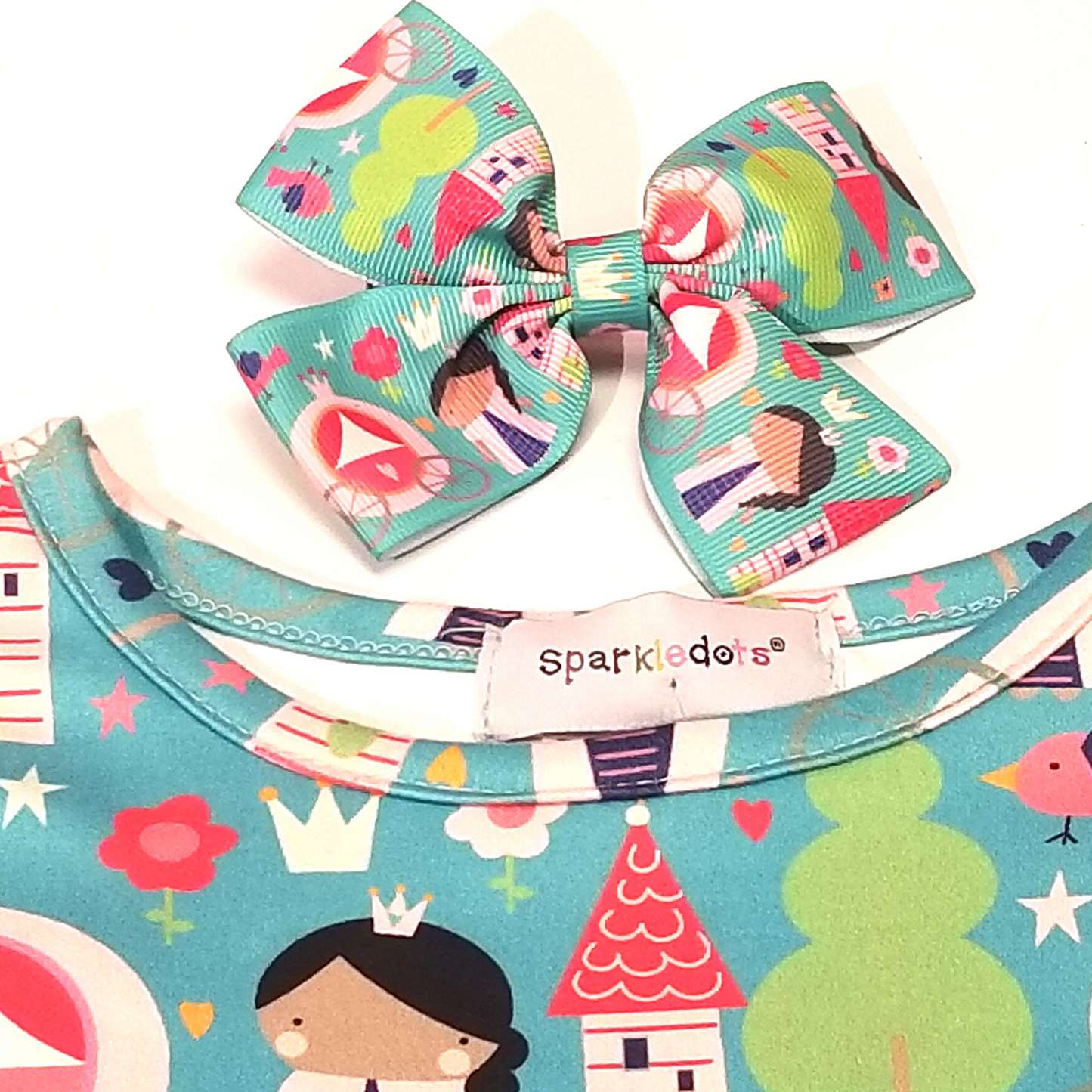 Princess Twirly Dress with Matching Hairbow