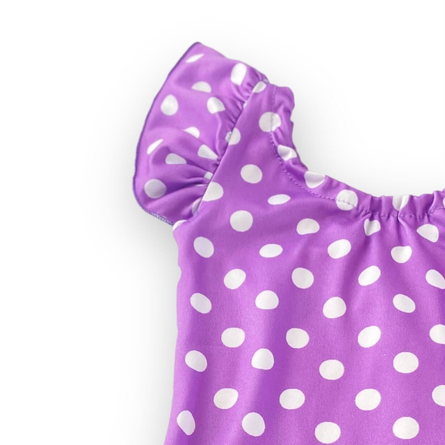 Infant Leotard - Purple Dots