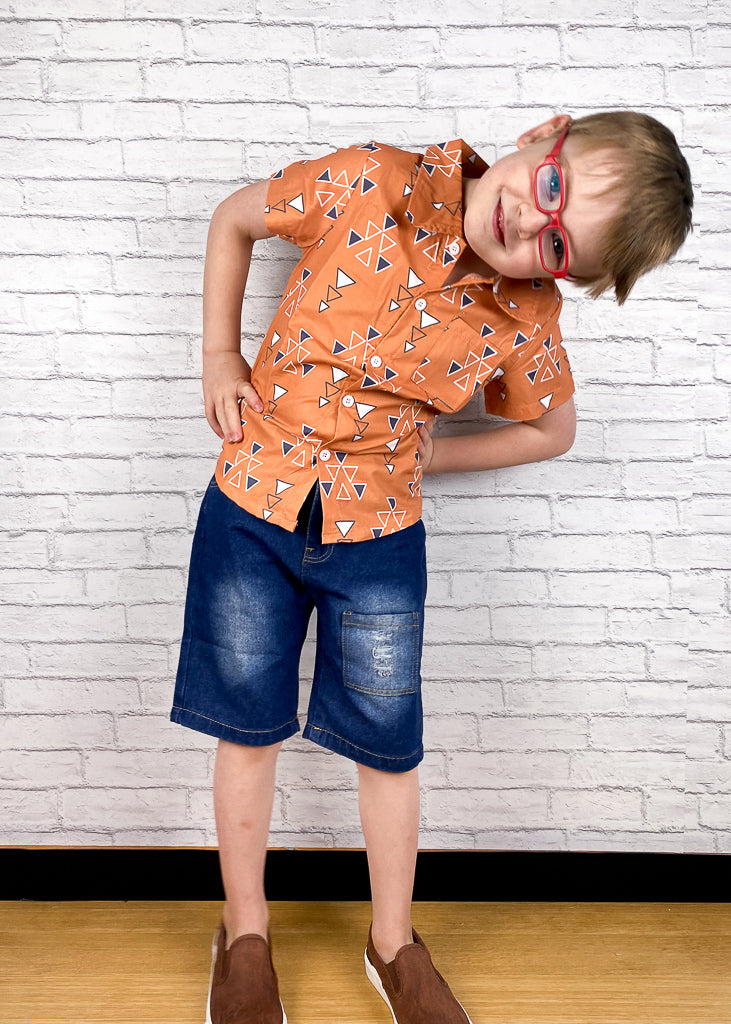 Boys Denim Shorts with Adjustable Waistband