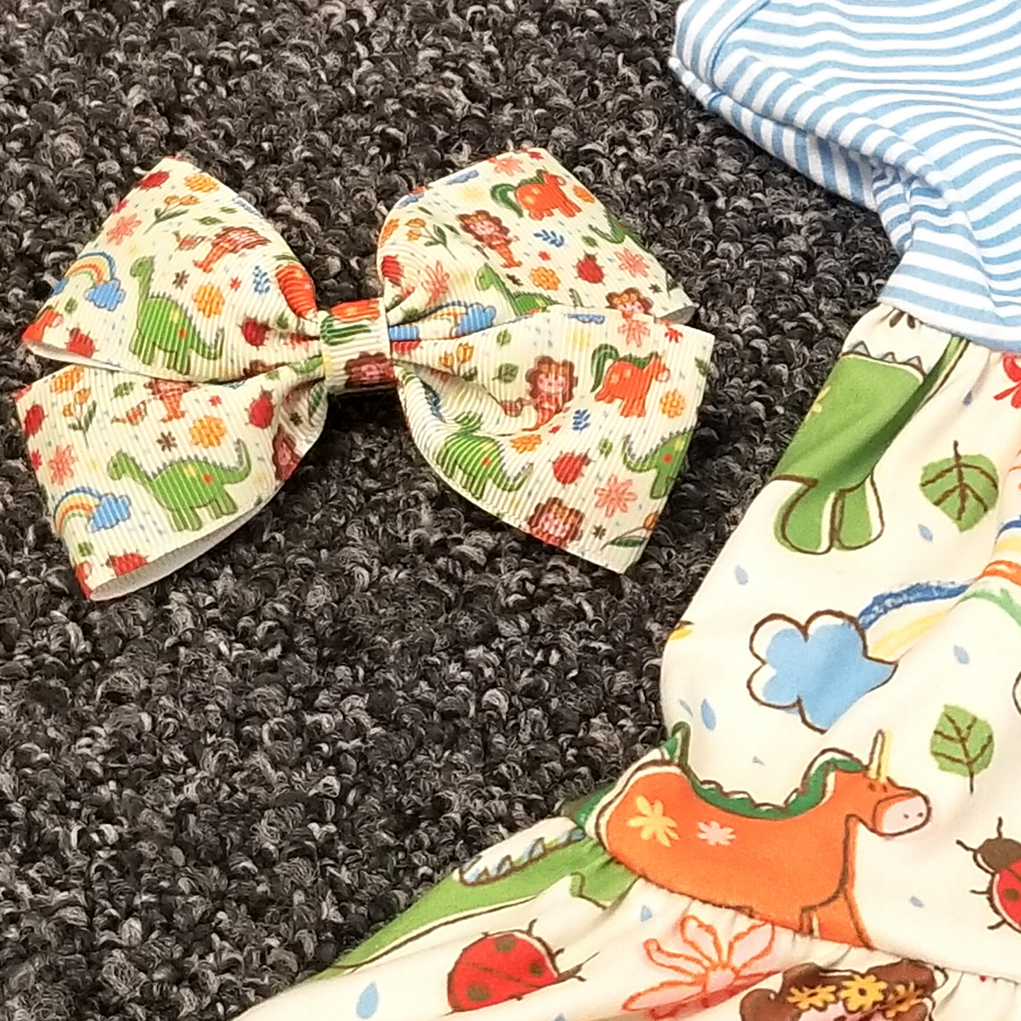 Mermaid Friends Tiered Twirly Dress & Matching Hairbow
