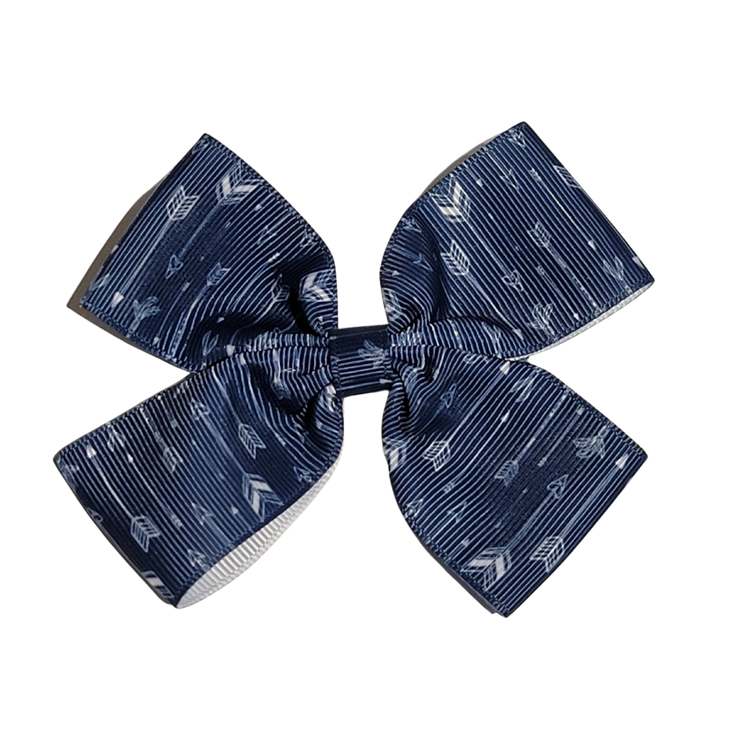 Navy Arrows Tiered Twirly Dress & Matching Hairbow