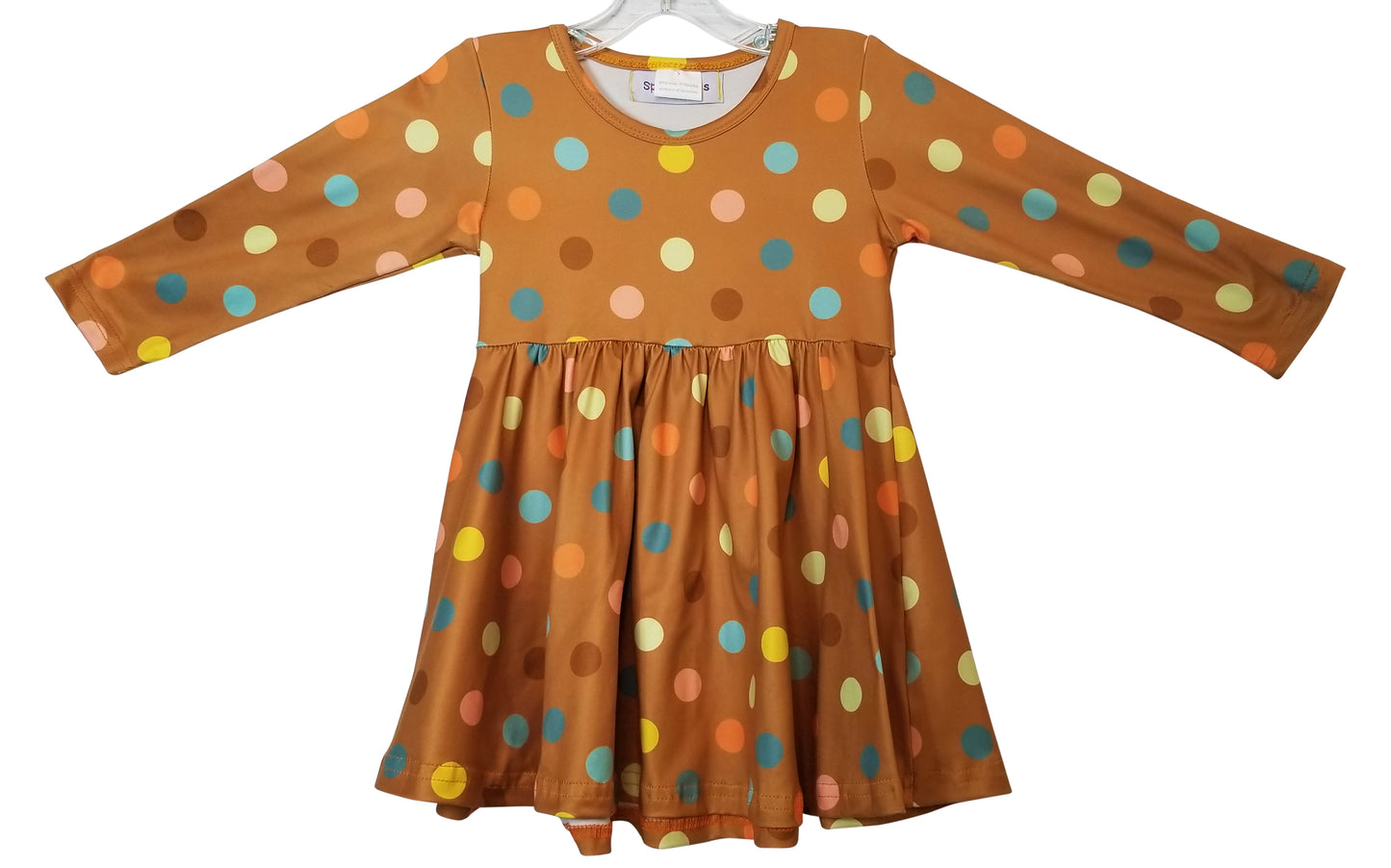 Mocha Dot Twirly Dress