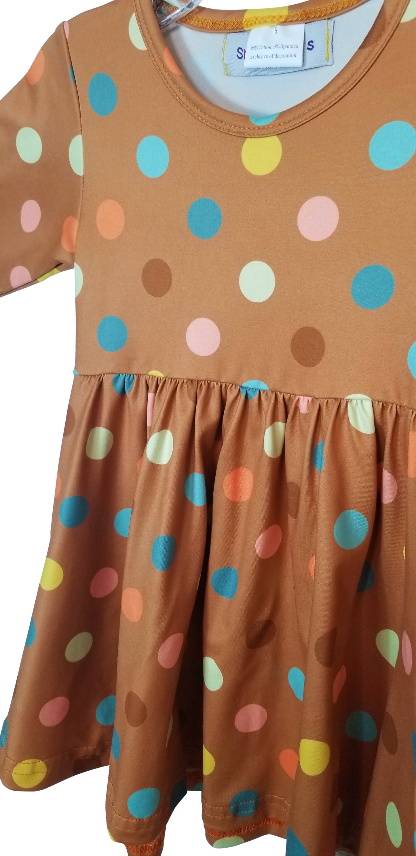 Mocha Dot Twirly Dress