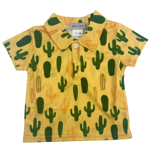 Golden Cactus Polo Shirt