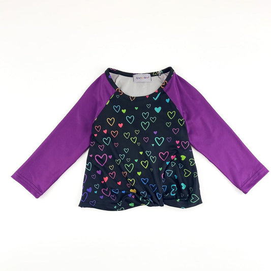 Purple Hearts Raglan Shirt