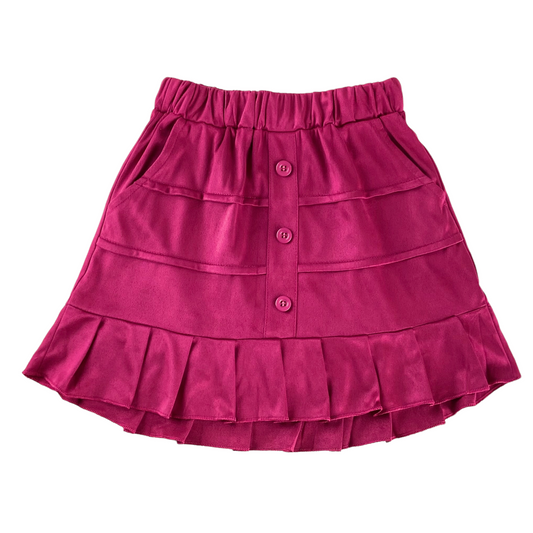 Mauve Hi-Lo Ruffle Skirt