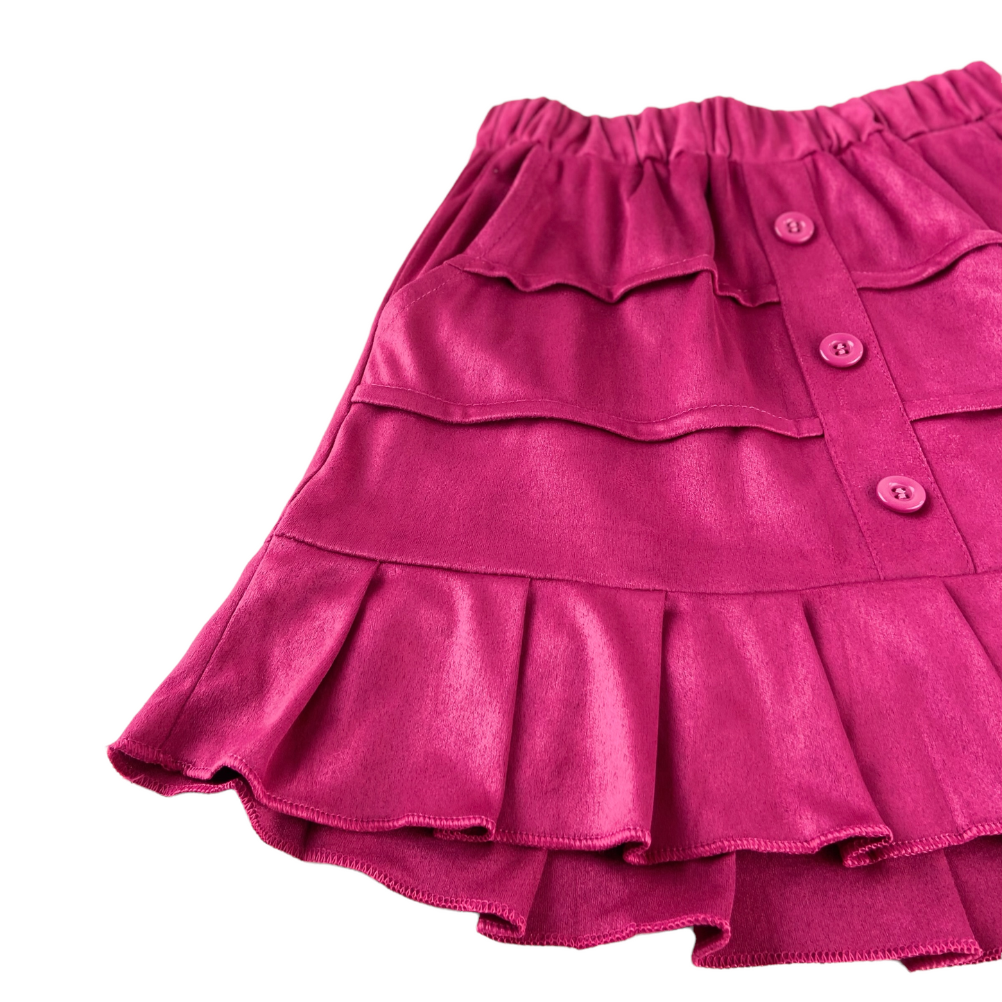 Mauve Hi-Lo Ruffle Skirt