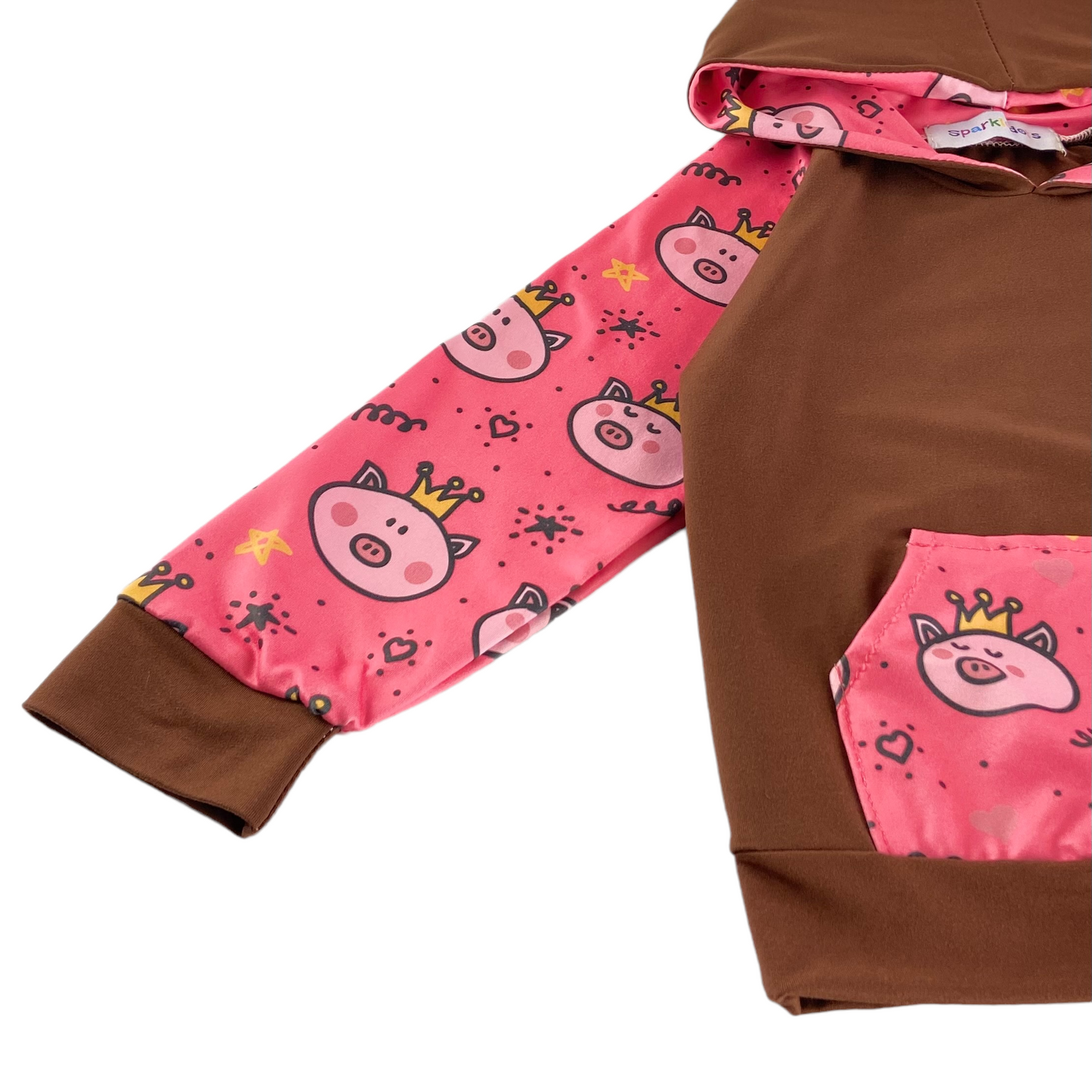 Pink Piggy Princess Hooded Sweatshirt