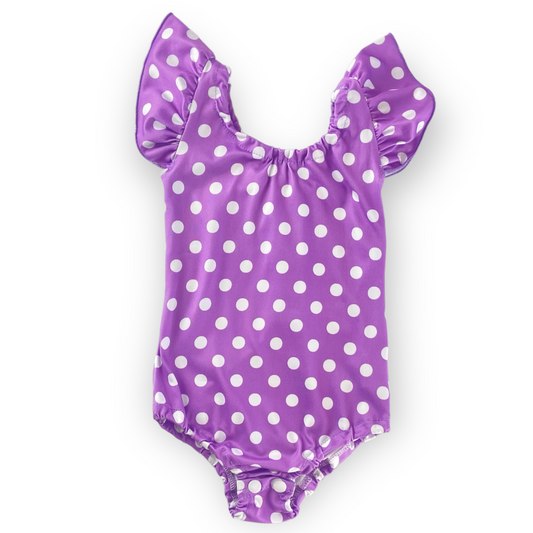 Infant Leotard - Purple Dots