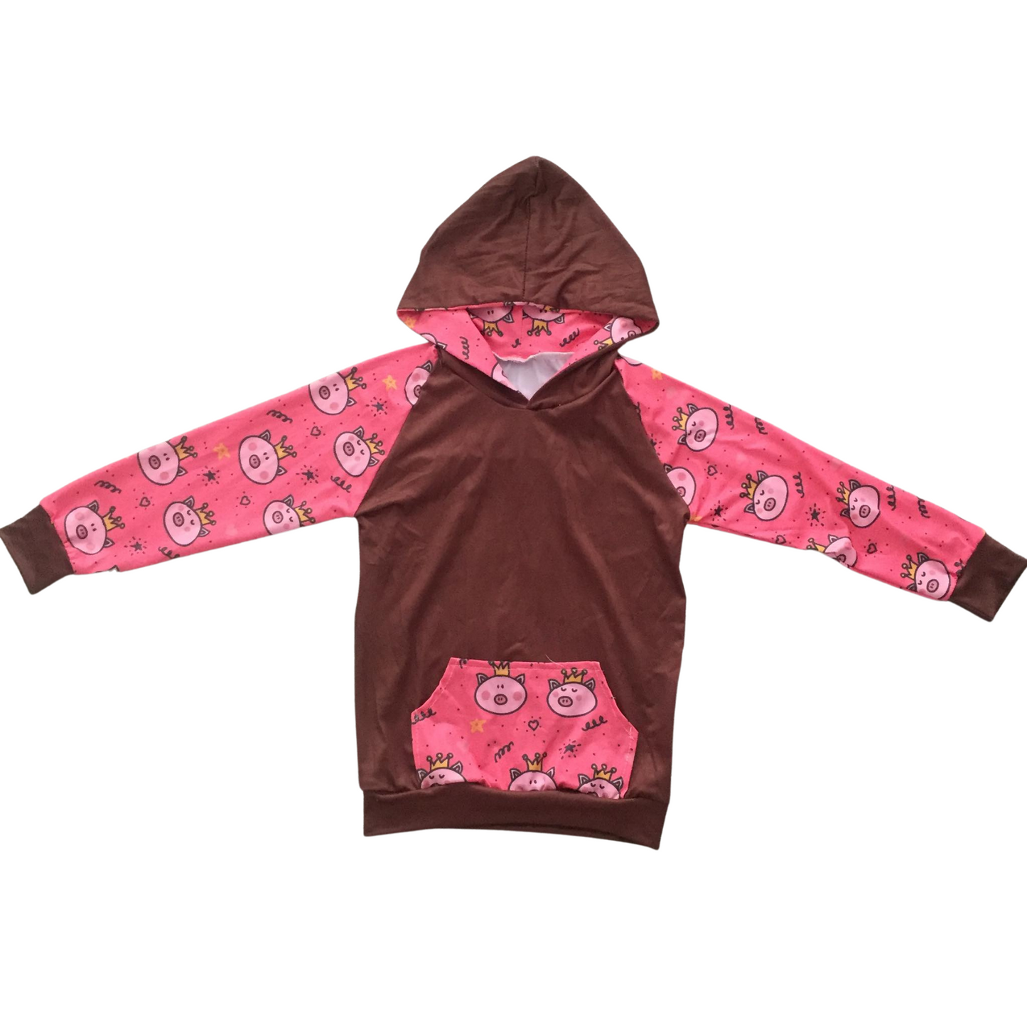 Pink Piggy Princess Hooded Sweatshirt